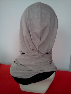 Back view HOODJABI Hijab Tied Back, Casual Balaclava With Adjustable Hood, Short Niqab, Niqab With Cap, Half Niqab, Islamic Clothing, Back View