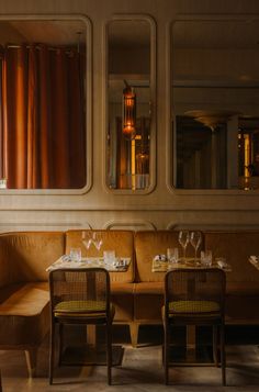 the restaurant is empty and ready for customers to eat their meal together, with no one else in sight