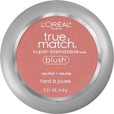 True Match Blush flawlessly complements your skin tone and undertone. The super-blendable formula has a soft texture that goes on smooth and blends evenly into skin. Use for a buildable, natural flush of color to brighten up your cheekbones. Coordinate with your True Match Foundation, Powder and Concealer. Packaging may vary, what you receive may not be what is reflected on site. With a soft, powder texture, True Match Blush goes on smooth and blends evenly into skin to naturally brighten your Concealer Packaging, Benefit Dandelion Blush, Best Drugstore Blush, Drugstore Blush, Loreal Paris True Match, Loreal Paris Makeup, True Match Foundation, Loreal True Match, Powder Texture