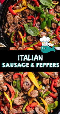 sausage peppers and onions Peppers And Sausage Recipes, Baked Italian Sausage And Peppers, Sausage With Peppers And Onions, Pasta With Onions, Baked Italian Sausage, Sausage And Peppers Recipe