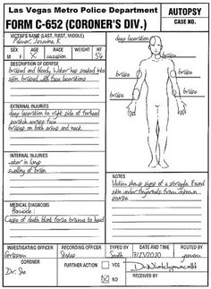 the form c - 522 coroner's div