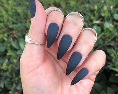 Acrylic & Press On Nails Nail Art Melanin NailsNude NailsBrown Nails Nails Acrylic Fall, Matte Stiletto Nails, Blue Stiletto Nails, Black Press On Nails, Acrylic Nails Almond Shape, Black And White Nails, Nails Brown, Matte Black Nails