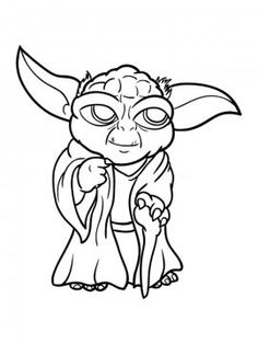 an ink drawing of yoda from star wars