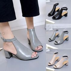 The Thick High Heel Fashion Hollow Toe Shoes for Women will make for a beautiful addition to your shoe collection. These classy and chic pair of shoes will make your outfit even more stunning than it already is. The lovely shoe can be found in 3 different shades: beige, black, and gray. You can pick them out in sizes ranging from 36 to 40. So hurry up and get these shoes before you miss the chance! Brand Name: SAGACE Upper Material: PU Closure Type: Buckle Strap Outsole Material: Rubber Insole M Open Toe Block Heels For Fall, Fall Open Toe Block Heels, Fall Season Open Toe Block Heels, Elegant Block Heels With Heel Strap For Fall, Chic Flat Heel Heels Medium Width, Elegant Open Toe Block Heels For Fall, Medium Width Sandals For Fall, Trendy Formal Block Heels With Closed Toe, Trendy Formal Closed Toe Block Heels