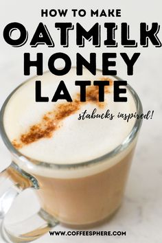 how to make oatmilk honey latte with coffeespiree com