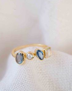 D E T A I L S — METAL: Gold Plated 18k: Gold plated jewelry has a layer of gold covering a base metal. — Stones: Labradorite, Pearl, Iolite hydro and Moonstone 💎 The natural gemstone can vary in color, shape or size. BACK SIDE OF THE RING: The metal band of our rings is never completely covering the gem from the back side, so that the energy emanating from the stone will be able to flow freely toward our body and it should be quite sufficient to get the full benefit a given stone can bestow upo Metal Band, Plated Ring, Gold Plated Rings, Plated Jewelry, Metal Bands, Gold Plated Jewelry, Our Body, Jewelry Plate, Base Metal