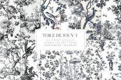 the cover of toile de jouy 3, with an image of birds and flowers