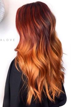 Reddish Brown with Warm Blonde Tones Hair Color Ideas For Auburn, Red Hairstyle, Red Hair Color Ideas, Auburn Red, Brown Ombre Hair, Latest Hair Color