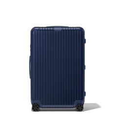 Made of high-performance polycarbonate, RIMOWA Essential is a reliable and lightweight suitcase for your journeys ahead. Find the best travel companion for your business or leisure travels from a vast range of colors and finishes. Ideal for 14 to 15 days of travel, the RIMOWA Essential Check-in L in matte blue features several sophisticated functionalities: - Stage-free telescopic handle - RIMOWA Multiwheel® System - TSA-approved locks - Dual-organization interior Includes a complimentary leathe Olympic Airlines, Rimowa Essential, Air Transat, Asiana Airlines, Goyard Wallet, Air China, Hard Shell Luggage, Lightweight Suitcase, Leather Luggage Tag