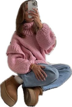 Vinter Mode Outfits, Lantern Sleeve Sweater, Skandinavian Fashion, Autumn Fits, Oversized Turtleneck, Comfortable Sweater, Looks Street Style, Fall Fits, Winter Fits