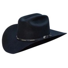 Silverado Calvin - Wool Felt Cowboy Hat - Hatcountry Western Style Fitted Hat With Flat Bill, Black Flat Bill Hat For Ranch, Black Wide Brim Straw Hat For Western-themed Events, Classic Flat Bill Hat For Rodeo, Classic Flat Bill Hats For Country Events, Rigid Flat Brim Hat For Country Events, Adjustable Flat Bill Hat For Ranch, Black Brimmed Straw Hat For Western-themed Events, Black Flat Bill Hats For Country Events