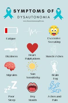 Dysautonomia symptoms Dysautonomia Awareness Month, Dysautonomia Quotes, Autoimmune Disease Symptoms