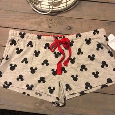 Brand New With Tags Disney Sleep Shorts!! Heather Grey With Black Mickey Mouse Heads, Red Polka Dot Inside Waistband And A Red Drawstring. Size Large (11/13) In Girls/Juniors But Could Easily Fit An Xs-M In Women’s If You Don’t Mind That They Are Short. Never Been Worn, Tags Still Attached. Black Mickey Mouse, Disney Pajamas, Mickey Mouse Head, Sleep Shorts, Red Polka Dot, Pajama Bottoms, Kids Pajamas, Birthday Wishes, Pajama Set