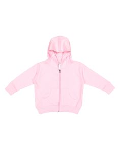 Topstitch hood, neck and covered zipper; Pouch pockets; Jersey-lined double-needle hem hood; CPSIA compliant tracking label in side seam; Coverstitch ribbed cuffs and waistband; Coverstitch shoulders and armholes; EasyTear™ label Toddler Hoodie, Performance Wear, Pink Hoodie, Pink Sweatshirt, Kids Sweatshirt, Zip Sweatshirt, Wholesale Clothing, Fleece Hoodie, Kids Shirts