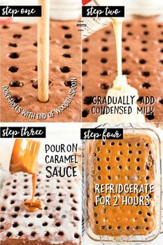 step by step instructions on how to make homemade caramel sauce for hot chocolate cake