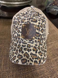 Repurposed, Upcycled Womens Cap – Southern Diva Designs Upcycled Products, Louis Vuitton Hat, Wholesale Vendors, Fake Designer Bags, Monogram Hats, Diva Design, Custom Trucker Hats, Hat Day, Painted Hats