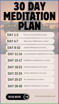 Here’s a simple 30-day plan to help you get into the habit of meditating. READ MORE ON OUR BLOG! Guided Meditation For Healing, How To Meditate For Beginners, Morning Meditation For Beginners, Meditation Steps, Meditation Techniques For Beginners, Restorative Practices, Meditation Methods, Healing Journaling, Walking Meditation