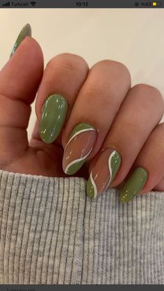 Trendy Green Nails, Nailart Green, New Year Nails, Emerald Nails, Summer Nail Ideas, Nagel Tips, Nails 2024, Stick On Nails