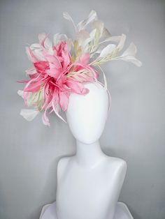 Local delivery and drop off available for $55 In LOUISVILLE thurs 5/2 and fri 5/3 only. Add shipping upgrade at checkout. Confirm availability before purchase!!  From the featured milliner of the 2023 Kentucky Derby Museum kentucky derby hat fascinator headband with light baby pink feather flower with white and light tan feathers. headband attachment.  each hat is totally one of a kind! no two are alike! I can probably add feathers, flowers etc to existing hats for a small fee. I cannot remove anything from existing hats. Just message me and see if we can make it work! :) I cannot make custom order from scratch. My schedule is unfortunately too crazy :( *All hats are sold as displayed. No returns do to nature of product (headwear) Of course do not hesitate to contact me with any issues :) Summer Races Ostrich Feather Headpiece, Spring Race Mini Hats With Ostrich Feathers, Pink Feathered Fascinator For Kentucky Derby, Pink Feather Trim Headpiece For Kentucky Derby, Pink Ostrich Feather Fascinator For Royal Ascot, Pink Feathered Headpiece For Races, Pink Feathered Headband Hat, Pink Feathered Headpiece For Kentucky Derby, Pink Feather Trim Fascinator For Royal Ascot