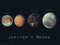 an image of the planets that are in different sizes and colors, with names on each side