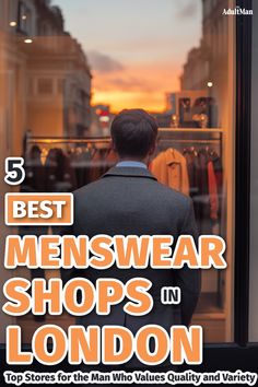 Man standing in front of the 5 best menswear shops in London Streets Of London, London Street, Urban Wear, Stepping Out, Style Tips, Clothing Apparel, Premium Denim, Grunge Fashion