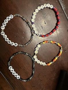 Taylor Swift Friendship Bracelets | Mystery Pack of 5 | Eras Tour Handmade Merch | eBay Customized Multicolor Casual Jewelry, Casual Customized Multicolor Jewelry, Casual Customized Round Beads Jewelry, Customized Adjustable Bracelets For Festivals, Adjustable Novelty Jewelry For Festivals, Customized Adjustable Bracelet For Festival, Adjustable Letter Beads Jewelry For Crafting, Eras Tour Trading Bracelets, Eras Tour Friendship Bracelets Fancy