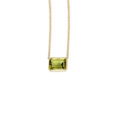 14K Yellow Gold 18" Necklace with Emerald Cut Gemstones 14k Yellow Gold Emerald Cut Gemstone 10.1mmx6.8mm Wide 18 Inch Cable Chain Available for order. 2 - 3 Weeks Delivery Time. Faceted Yellow Gold Necklaces For May Birthstone, Yellow Gold Necklace With Rectangular Birthstone, Green Gemstone Birthstone Necklace In 14k Gold, Emerald Cut Gemstone Necklace In 14k Gold, 14k Gold Emerald Cut Gemstone Necklace, Yellow Gold Peridot Jewelry With Emerald Cut, Formal Yellow Gold Peridot Necklaces, Formal Yellow Gold Peridot Necklace, Yellow Gold Peridot Gemstone Jewelry