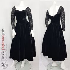 Absolutely stunning vintage 1980s Laura Ashley velvet and lace dress. Sweetheart neckline, sheer lace sleeves and sweeping full skirt Labelled Size 12, it equates to a 10 in modern UK sizing; * Underarm to underarm 16.5" (plus a little room thanks to the darts) * Across the waist at narrowest 14" * Shoulder to hem 47" Elegant Vintage Dress With Sweetheart Neckline For Evening, Fitted Vintage Dress With Sweetheart Neckline For Evening, Retro Evening Dress With Sweetheart Neckline, Vintage Evening Dress With Long Sleeves, Classic Vintage Midi Dress For Party, Vintage Wedding Dress With Sweetheart Neckline, Vintage Party Dress With Lace Sleeves, Evening Vintage Dress With Long Sleeves And Fitted Bodice, Vintage Long Sleeve Dress For Evening With Fitted Bodice