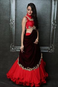 Shop for Archana Kochhar Red Velvet Pre-draped Ruffle Saree With Blouse for Women Online at Aza Fashions Elegant Red Saree With Ruffles, Red Pre-draped Saree With Ruffles, Red Bollywood Saree With Ruffles, Designer Red Pre-draped Saree With Ruffles, Elegant Red Pre-draped Saree With Ruffles, Red Ruffled Party Saree, Festive Red Lehenga With Ruffles, Fitted Red Lehenga With Ruffles, Party Red Pre-draped Saree With Ruffles