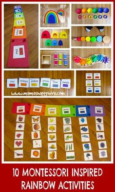 montessori inspired rainbow activities for kids