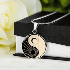 Necklace Sun And Moon, Necklace Sun, Sun And Moon Necklace, Spiritual Necklace, Celestial Necklace, Yoga Jewelry, Etsy Personalized Gifts, The Heavens