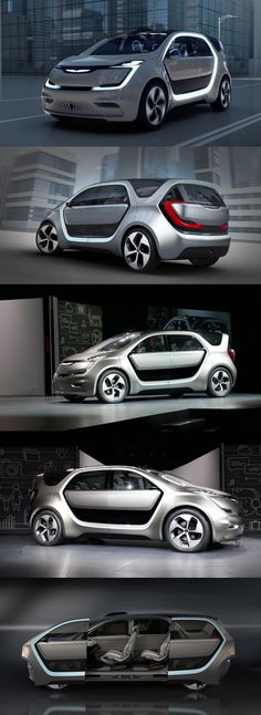 the concept car is shown in three different stages