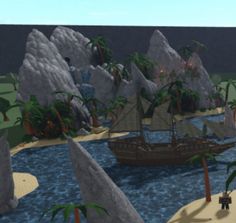 Islands Roblox Ideas, Water Decal Bloxburg, Bloxburg Boat, Bloxburg River, Bloxburg Mountain, Minecraft Pirate Island, Bloxburg Landscaping, Wild Horse Islands Roblox, Bloxburg Farm