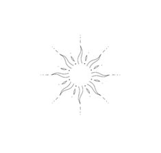 the outline of a sun on a white background