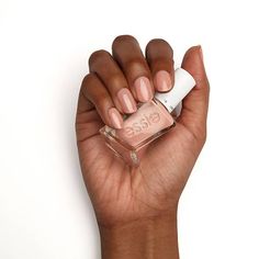 sheer silhouette Essie Couture, Nail Essie, Gel Manicure At Home, Essie Gel Couture, Nude Nail Polish, Gel Couture, Essie Gel, Long Lasting Nails, Metallic Nails