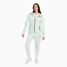 nike-womens-sportswear-tech-fleece-windrunner-tracksuit-fb8338-394-fb8330-394 Nike Sportswear Tech Fleece, Kids Belt, Women's Sportswear, Hoodie Green, Tech Fleece, Natural Minerals, Sportswear Women, Full Zip Hoodie, Nike Sportswear