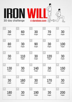 the iron will calendar is shown in black and white, with red lettering on it