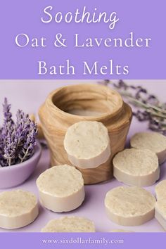 Indulge in self-care with our DIY guide to Soothing Oat and Lavender Bath Melts. Learn how to create these luxurious treats that bring relaxation to your bath time. Dive into the frugal and calming world of homemade bath melts with our step-by-step instructions. Elevate your bath routine with the soothing blend of oat and lavender, providing a spa-like experience in the comfort of your home. Oatmeal Milk Bath Bomb, Bath Boms Diy Recipes, Diy Bath Melts Recipes, Diy Oatmeal Bath, Homemade Bath Melts, Bath Melts Recipe, Homemade Creams, Bath Recipes Diy, Homemade Bath Salts Recipe