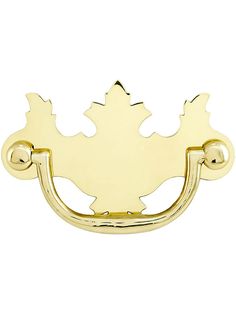 a gold door handle on a white background