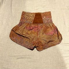 Brown Patterned Free Movement Athletics Shorts Never Worn Bought And Realized Were Too Small For Me. Free Movement, Free People Shorts, The Way Home, Fp Movement, Shorts Athletic, Athletic Shorts, High Waisted Shorts, Free Pattern, The Way