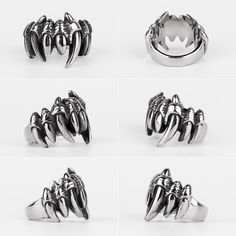 Take a bite out of fashion with this beastly brushed staineless steel ring. Tooth Ring, Motorcycle Chain, Party Models, Biker Rings, Coin Ring, Stainless Steel Ring, Stainless Steel Band, Stainless Steel Rings, Steel Ring