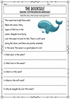 the whale worksheet for kids to learn how to read and understand it's name