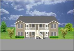 this is an artist's rendering of a two story house