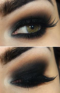 Trucco Smokey Eye, Makeup Weddings, Smokey Eye Makeup Look, Eyeliner Hacks, Black Smokey Eye, Black Smokey, Smoky Eyes, Makeup Looks Tutorial