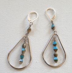 Both pair of the Teardrop earrings are 2.5 inches long. The sparkly green earrings are 3mm Czech Fire Polish Beads. The Blue and Gray Teardrop earrings are 2.5 inches long.  Both pair are lightweight. Everyday Beaded Teardrop Earrings, Teardrop Chandelier Earrings For Jewelry Making, Metal Beaded Teardrop Earrings With Ear Wire, Metal Teardrop Beaded Earrings With Ear Wire, Everyday Teardrop Earrings With Dangling Beads, Bead Earrings Diy, Acrylic Nails Almond Shape, Women Necklaces, Beaded Earrings Diy