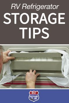 the rv refrigerator storage tips book is open to show it's contents