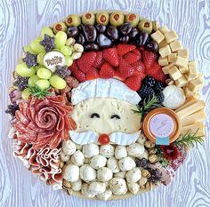 a platter filled with different types of food