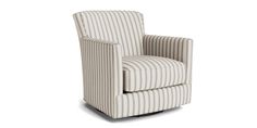 a striped chair on a white background