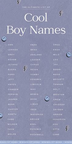 the ultimate list of cool boy names