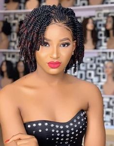 Short Braids Hairstyles, Trendy We Fryzurach, Short Hair Styles African American, Flat Twist Hairstyles, Bob Braids Hairstyles, Hair African, Short Box Braids Hairstyles, Twisted Hair, Kente Dress